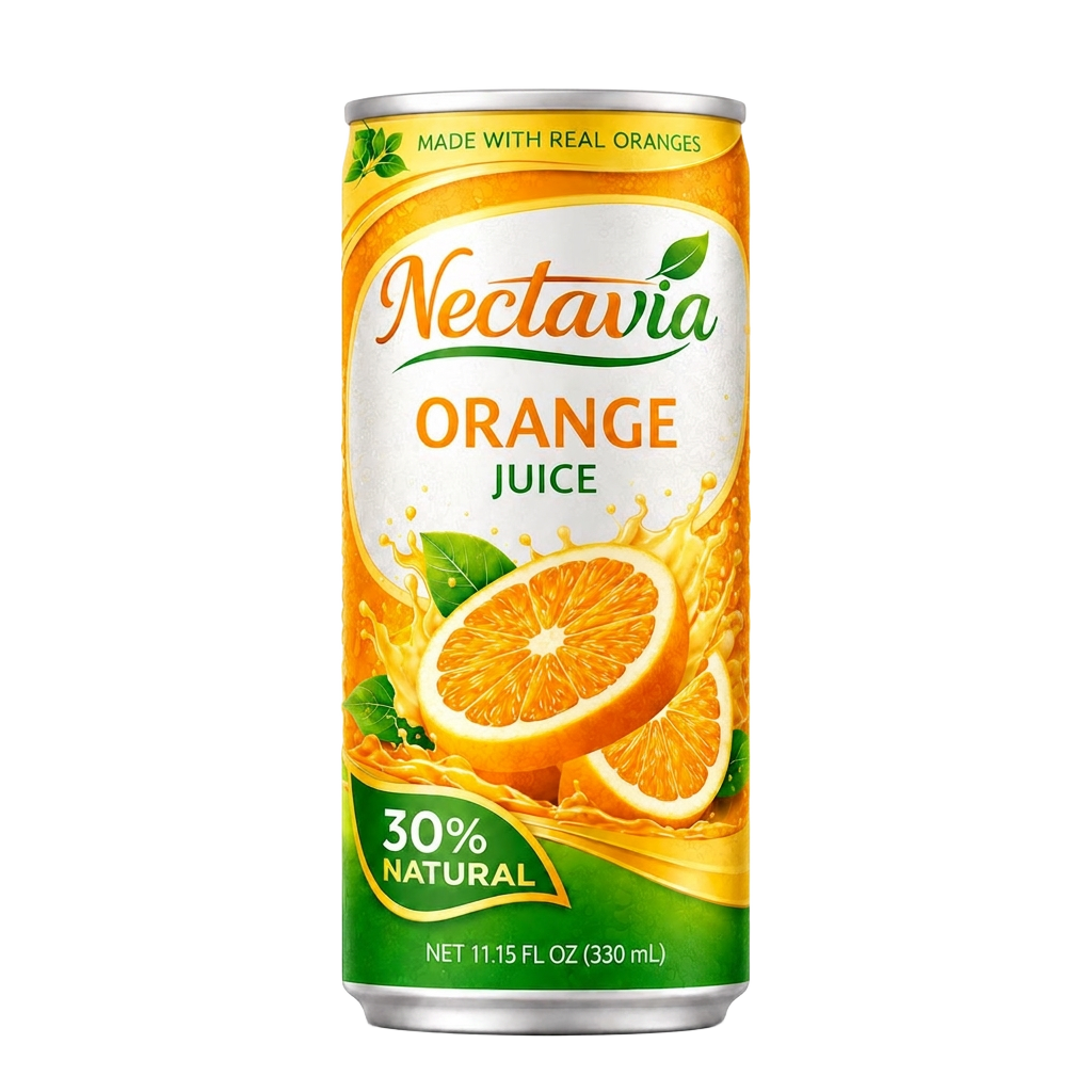 Nectavia Orange juice can