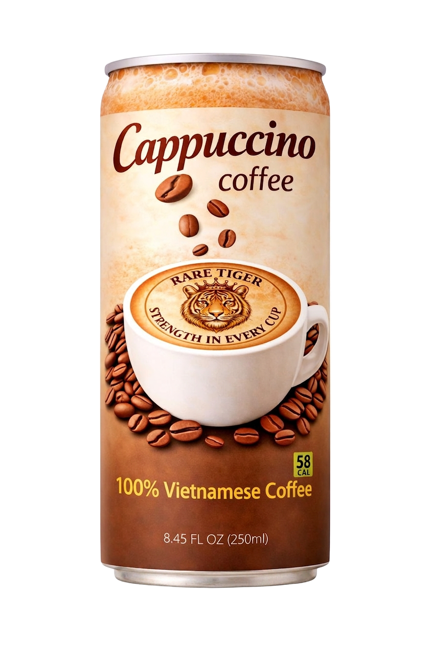 Rare Tiger Cappuccino coffee can