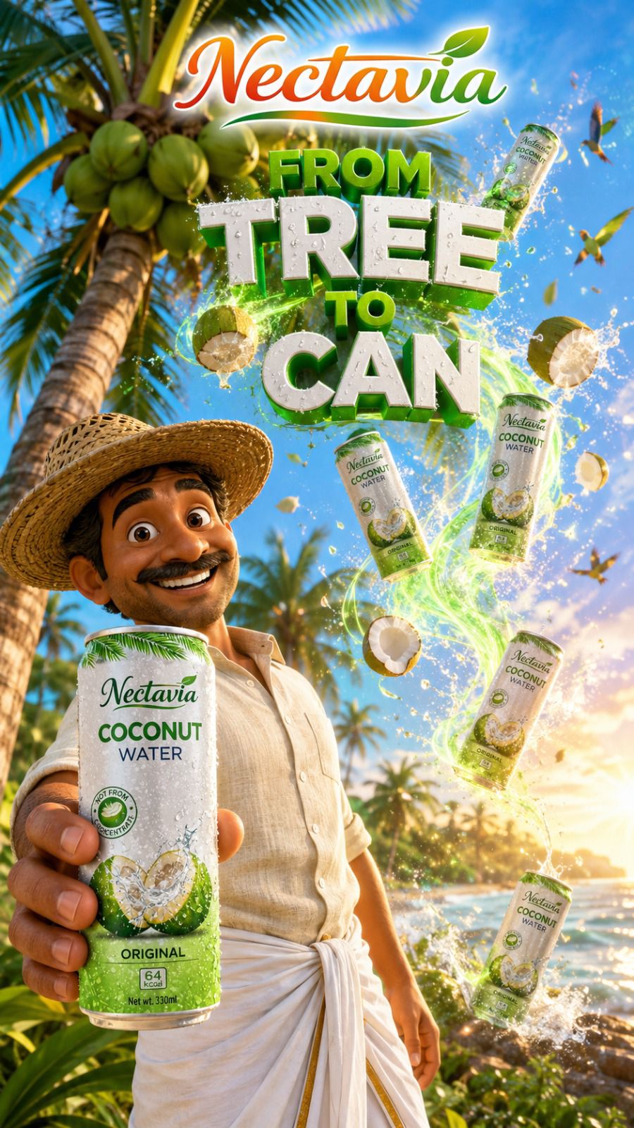 Nectavia Coconut Water reel — Globe Lifestyle Brands
