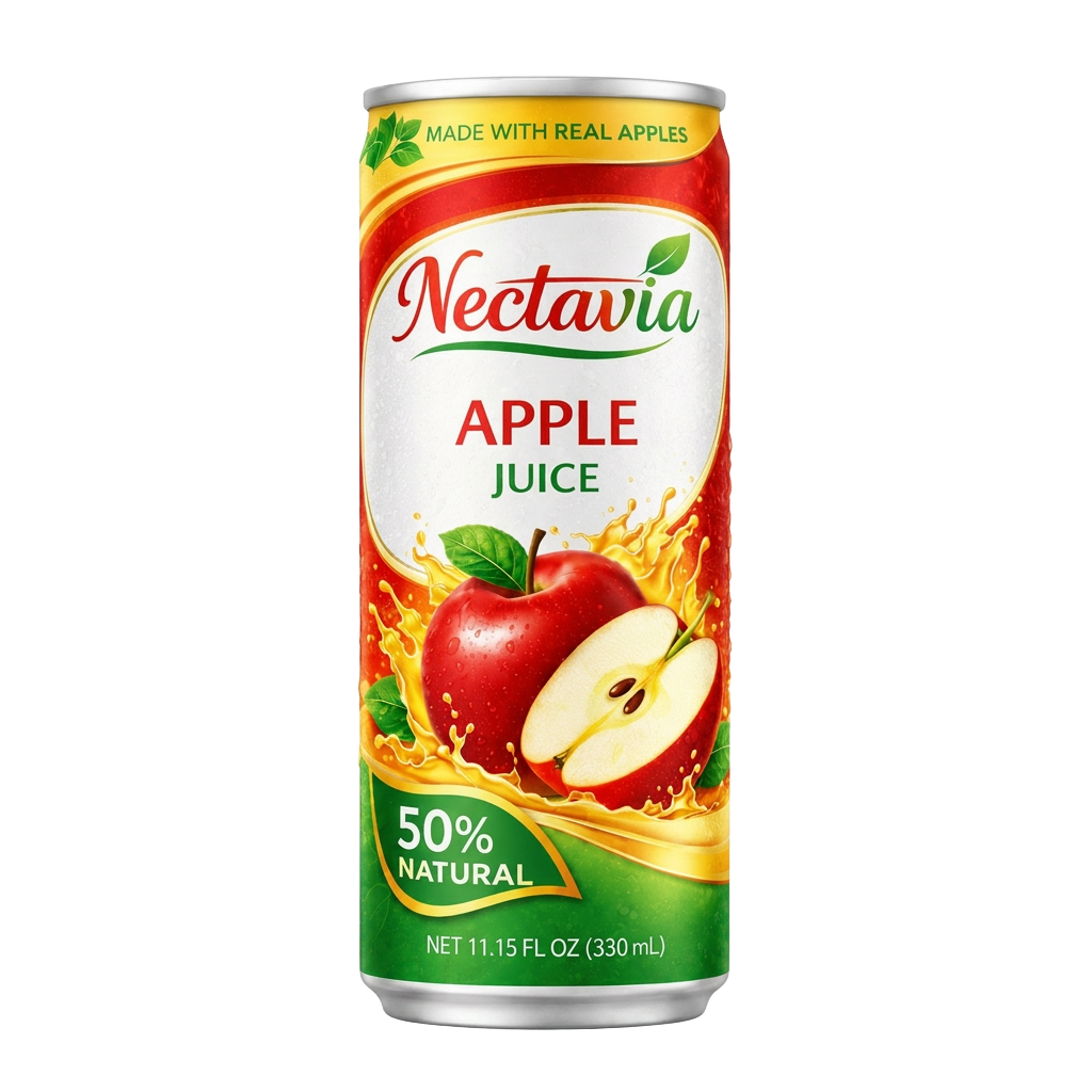 Nectavia Apple juice can