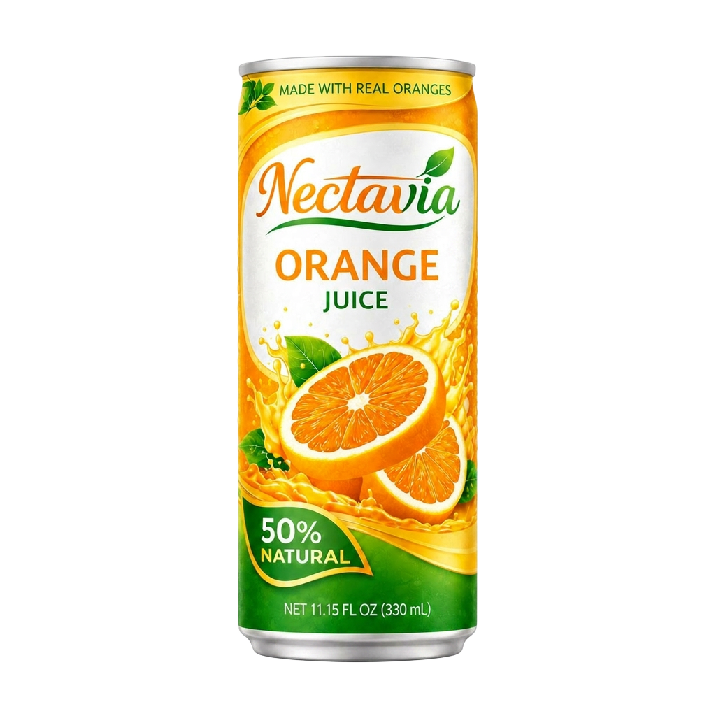 Nectavia Orange juice can
