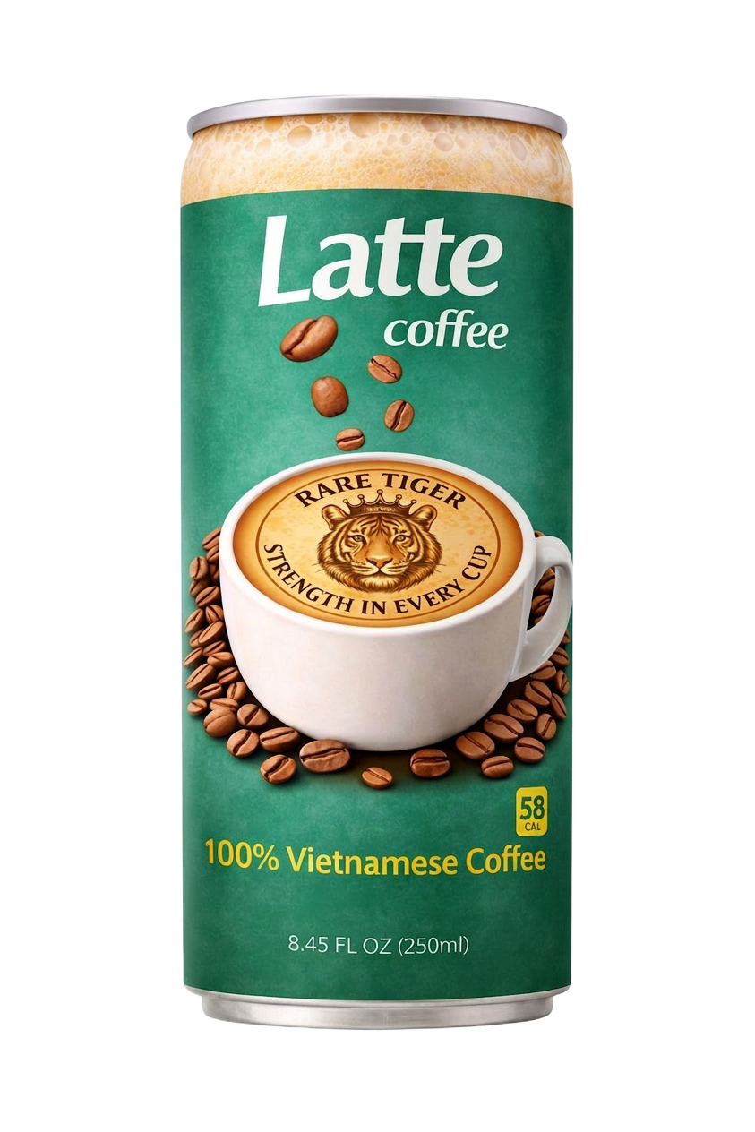 Rare Tiger Latte coffee can